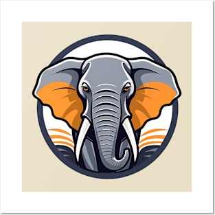 Elephant logo Posters and Art